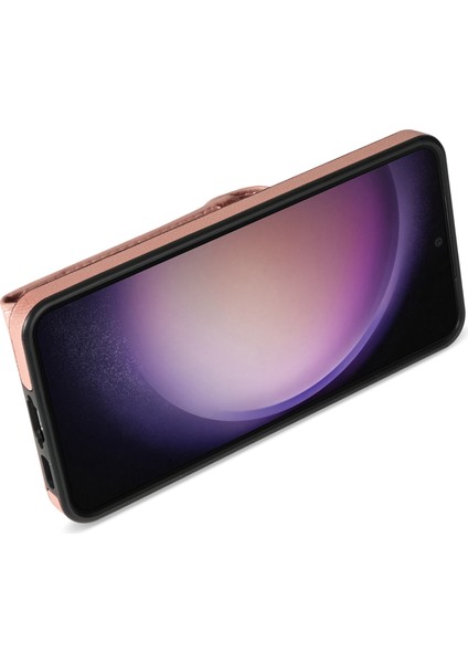 Samsung Galaxy S23+ Kart Yuvaları Fermuar Cep Telefonu Kasası Kickstand Deri Kaplamalı Tpu Kapak (Yurt Dışından) modelleri
