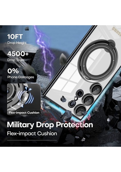 Samsung Galaxy S22 Ultra 5g Pc+Tpu Telefon Kapağı Magsafe ile Uyumlu Dönen Kickstand Case (Yurt Dışından) fırsatları
