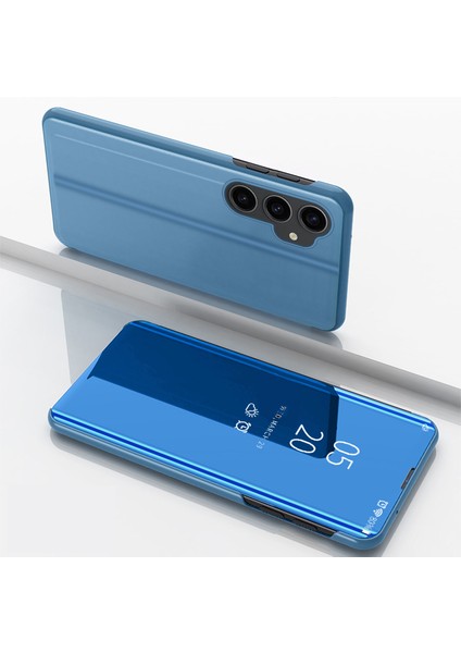 Samsung Galaxy S23 Fe Ayna Yüzey Kabuğu, Elektrokaplama Görünümü Pu Deri Kılıf Telefon Stand Kapağı (Yurt Dışından) fiyatları