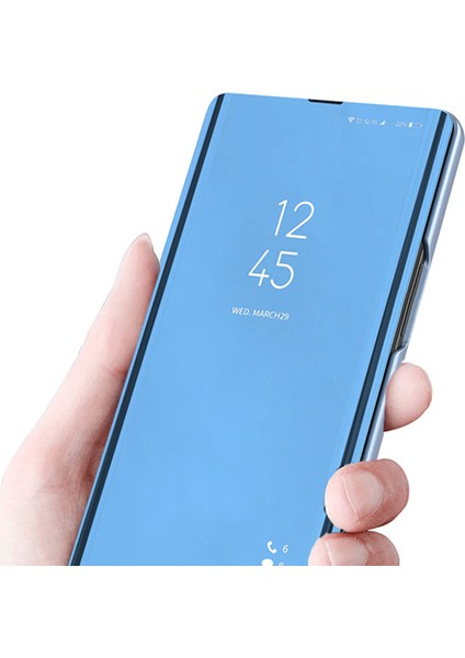 Samsung Galaxy S23 Fe Ayna Yüzey Kabuğu, Elektrokaplama Görünümü Pu Deri Kılıf Telefon Stand Kapağı (Yurt Dışından) indirimleri