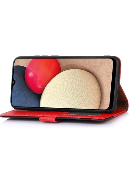 Samsung Galaxy S23 Fe Pu Deri Kılıf Litchi Doku Cüzdan Rfıd Engelleme Stand Telefon Kapağı (Yurt Dışından)