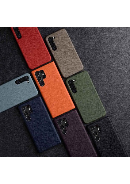 Samsung Galaxy S23 Anti-Drop Inek Deri Kaplamalı Pc Telefon Kabuğu Eksik Kapak (Yurt Dışından) modelleri