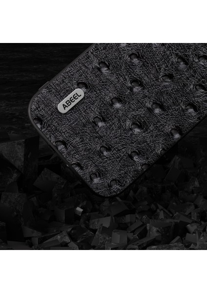 Samsung Galaxy S23 Fe Inek Deri Yüzey Telefon Kılıf Devekuşu Doku Pc+Tpu Kapak (Yurt Dışından)