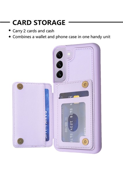 Samsung Galaxy S21 Fe 5g Anti-Drop Deri Kaplamalı Tpu Kapak Telefon Kılıfı Kart Tutucu Kickstand (Yurt Dışından) fırsatları