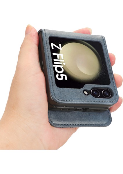 Samsung Galaxy Z Flip5 5g Kart Sahibi Pu Deri Pc Şok Geçirmez Telefon Koruyucu Kapak (Yurt Dışından) fırsatları
