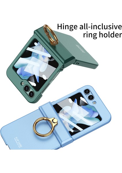 Samsung Galaxy Z Flip5 5g Her Şey Dahil Menteşe Telefon Kabuğu Temperli Cam Film Plastik Telefon Kılıfı Halka Tutucu (Yurt Dışından) fırsatları