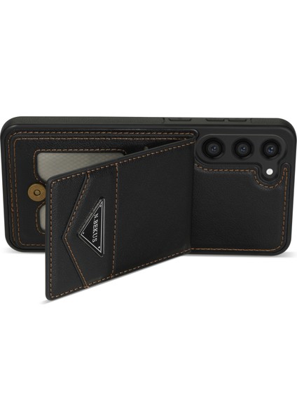 Samsung Galaxy S23+ Kickstand Cover Rfıd Engelleme Kartı Tutucu Pu Deri Kaplamalı Tpu Telefon Kılıfı (Yurt Dışından) fiyatları