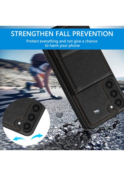 Samsung Galaxy S23+ Kickstand Cover Rfıd Engelleme Kartı Tutucu Pu Deri Kaplamalı Tpu Telefon Kılıfı (Yurt Dışından) fırsatları