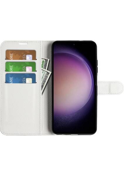 Samsung Galaxy S23 Fe Litchi Doku Manyetik Toka Standı Pu Deri Cüzdan Telefon Kılıfı (Yurt Dışından) fiyatları