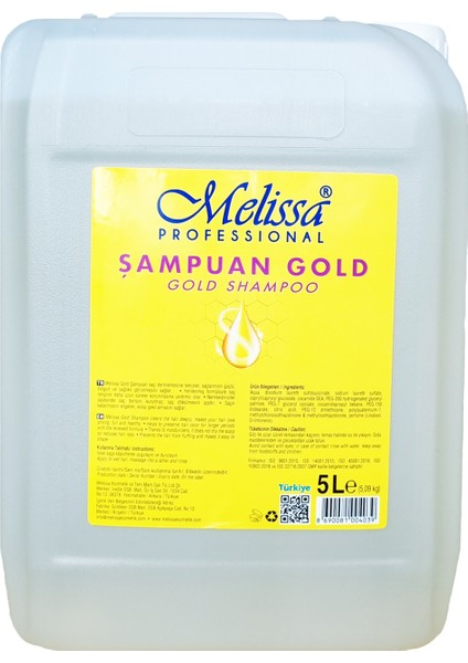 Şampuan 5 L Gold Tuz ve Boya Eklenmemiş