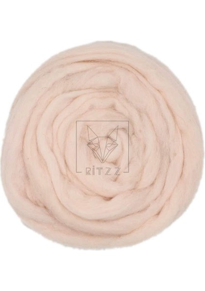 Yün Keçe 051 // Keçeleşen Yün // Krem