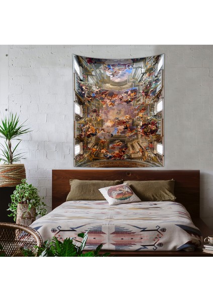Sant'ıgnazio Kilisesi Tavanı - Andrea Pozzo Duvar Örtüsü - 100 cm x 135 cm