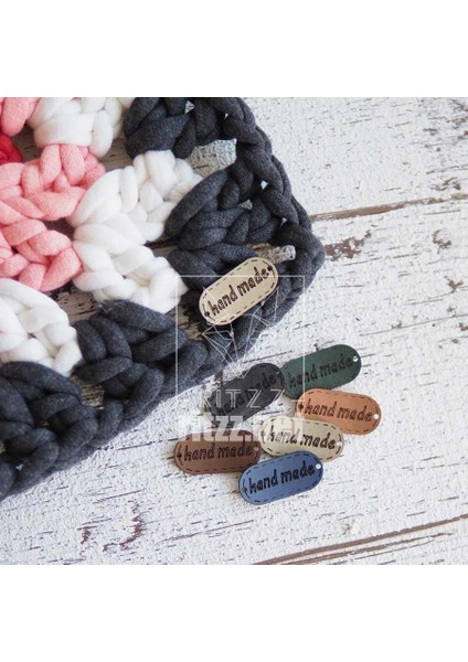 Deri Etiket Handmade Oval