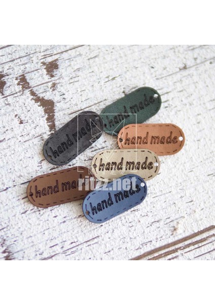 Deri Etiket Handmade Oval