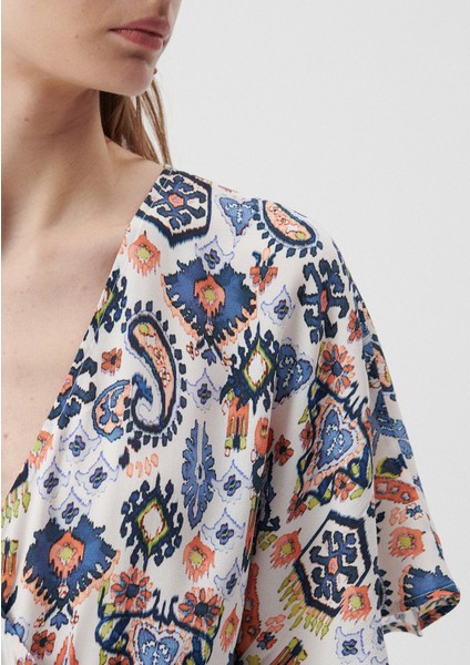 Kadın Baskılı Mini Beyaz Elbise 1310339-85338 fırsatları