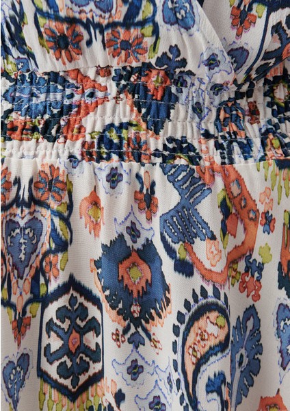 Kadın Baskılı Mini Beyaz Elbise 1310339-85338 indirimleri