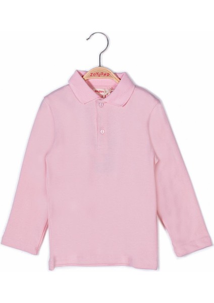 Kız Çocuk Polo Yaka Uzun Kol T-Shirt fiyatları