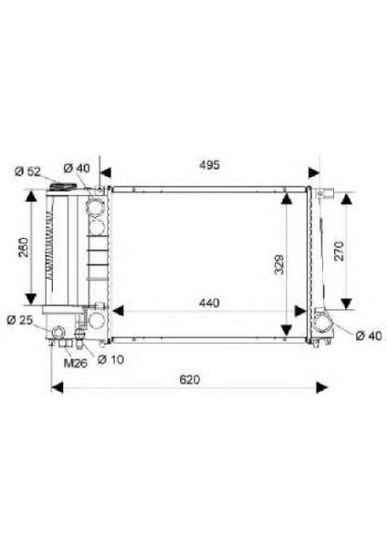 Bmw E30 E34 ve E36 Kyburg Klimalı Tip Su Radyatörü 17111712996 fiyatları
