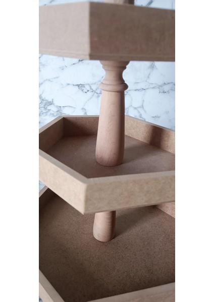 Sunum Tabak Ham Çokgen 3 Kat Yapımı fiyatları