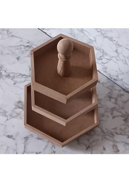 Sunum Tabak Ham Çokgen 3 Kat Yapımı fırsatları