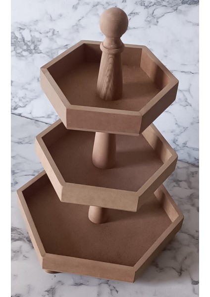 Sunum Tabak Ham Çokgen 3 Kat Yapımı indirimleri