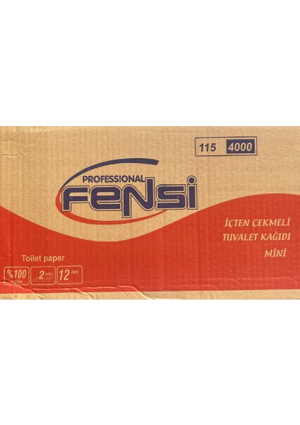Içten Çekmeli Mini Tuvalet Kağıdı Çift Katlı 4 Kg. 12 Rulo