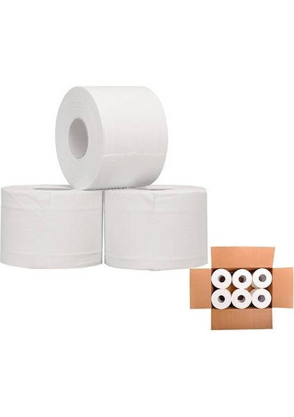 Içten Çekmeli Mini Tuvalet Kağıdı Çift Katlı 4 Kg. 12 Rulo x 2 Koli