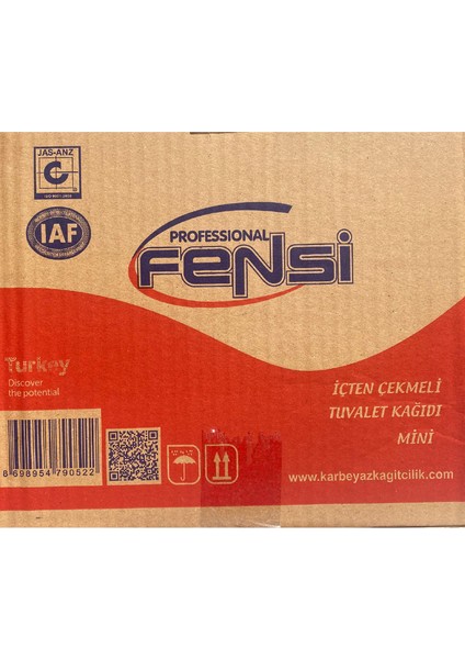 Içten Çekmeli Mini Tuvalet Kağıdı Çift Katlı 4 Kg. 12 Rulo x 2 Koli