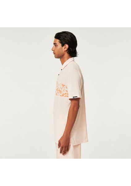 Sand Print Unisex Kısa Kollu Polo T-Shirt
