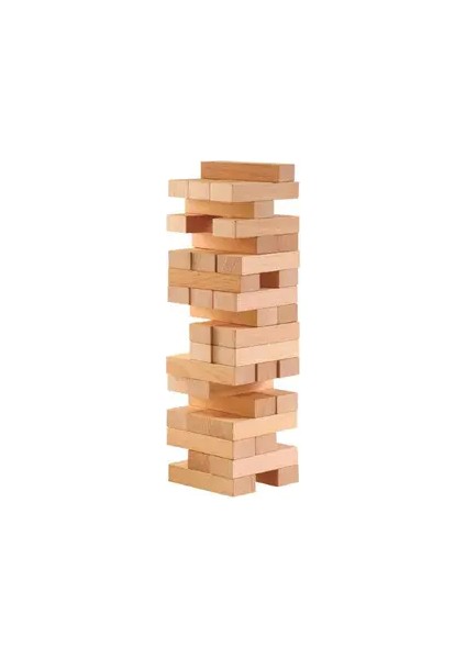 54 Parçalı Ahşap Jenga Denge Oyunu