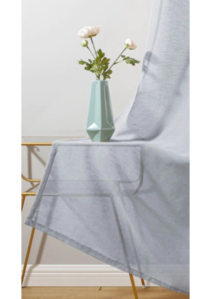 Jwk Fabrics Gri Renk Keten Foldet Tül Kumaşı 2.5 Metre (250X300) modelleri
