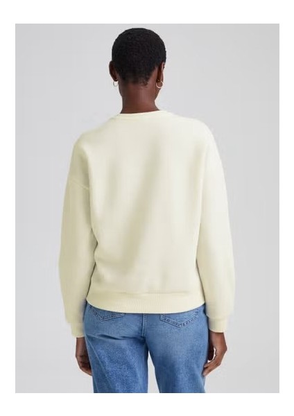 2525 Baskılı Kadın Krem Sweatshirt fiyatları