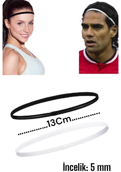 Yoga Saç Bandı Kadınlar İçin Elastik ve Rahat Kullanım 2 Adet Siyah Beyaz