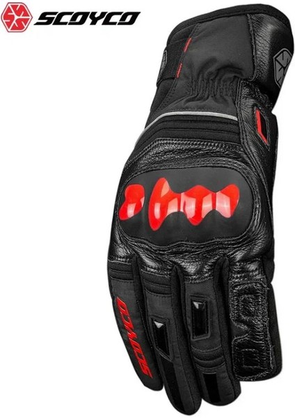 Motosiklet Eldiveni Deri ve Cordura Reflektörlü Su Geçirmez Özel Iç Mebran Dirençli Motor Eldiveni fırsatları