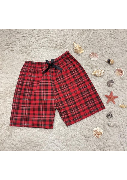 Pamuk Kadın Yüksek Bel Dört Mevsim Şort Pijama Pembe Panda