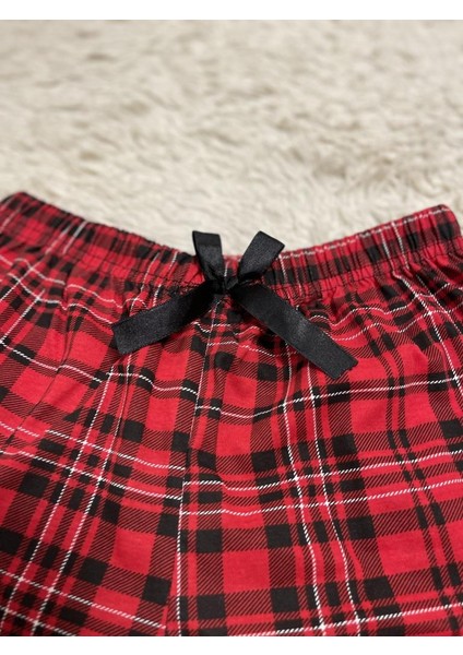 Pamuk Kadın Yüksek Bel Dört Mevsim Şort Pijama Pembe Panda modelleri