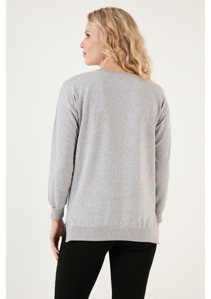 Pamuklu Regular Fit Bisiklet Yaka Basic Sweat Bayan Sweat 5863569 indirimleri