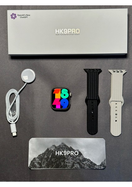 Watch 8 Hk9 Pro Chatgpt Yapay Zeka Destekli Akıllı Saat Kordon Hediyeli 2.05HD Amoled Ekran