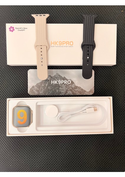 Watch 8 Hk9 Pro Chatgpt Yapay Zeka Destekli Akıllı Saat Kordon Hediyeli 2.05HD Amoled Ekran