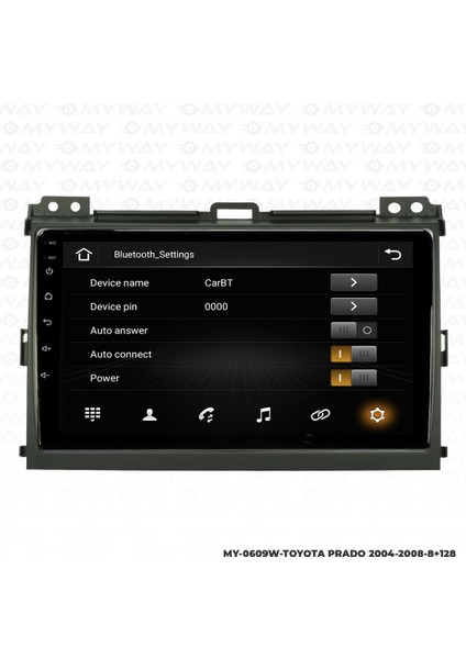 Toyota Prado Android 12 Multimedya Carplay 4gb RAM+64GB HDD 2004-2008 Navigasyon Ekran modelleri