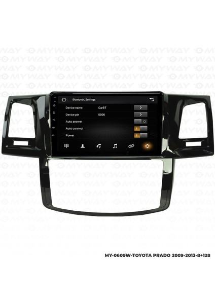 Toyota Prado Android 12 Multimedya Carplay 4gb RAM+64GB HDD 2009-2013 Navigasyon Ekran modelleri