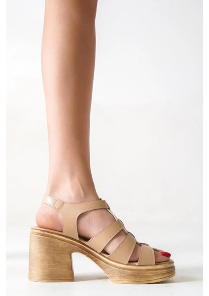 Kadın Carlo Nud Ortopedik Iç Taban Platform Topuk Sandalet modelleri