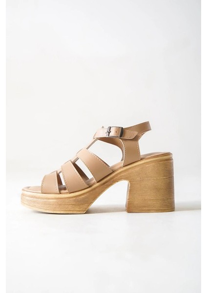 Kadın Carlo Nud Ortopedik Iç Taban Platform Topuk Sandalet fırsatları