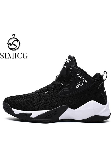 Sımıcg Yüksek Top Mesh Basketbol Ayakkabıları Spor Ayakkabıları (Yurt Dışından)