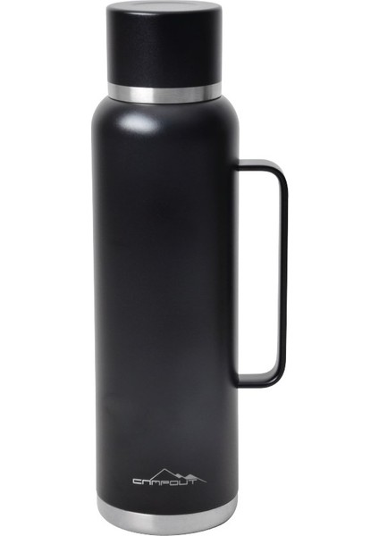 Campout Çift Katmanlı Termos Siyah 1500 ml