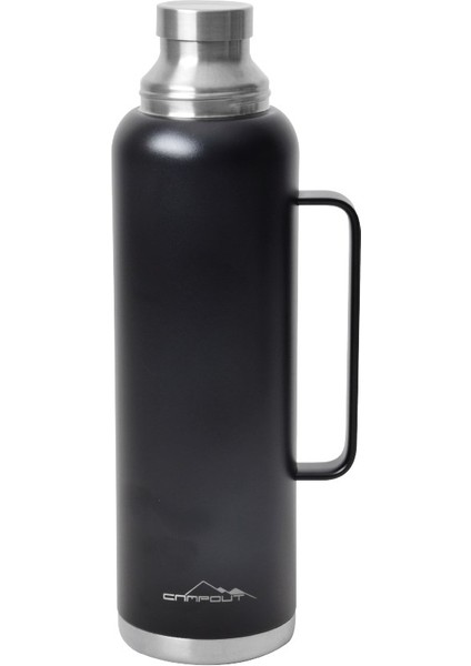 Campout Çift Katmanlı Termos Siyah 1500 ml