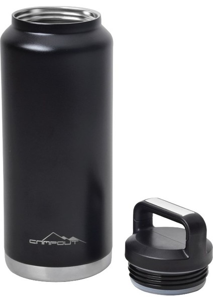 Campout Yemek ve Buz Termosu Siyah 1000 ml
