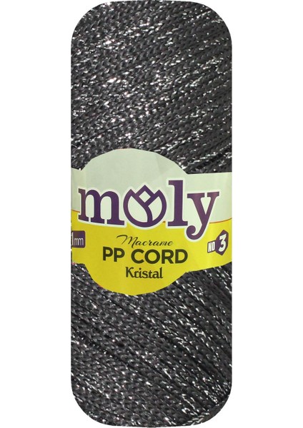 1 mm Moly Kristal Makrome Ipi (304 Koyu Gri)