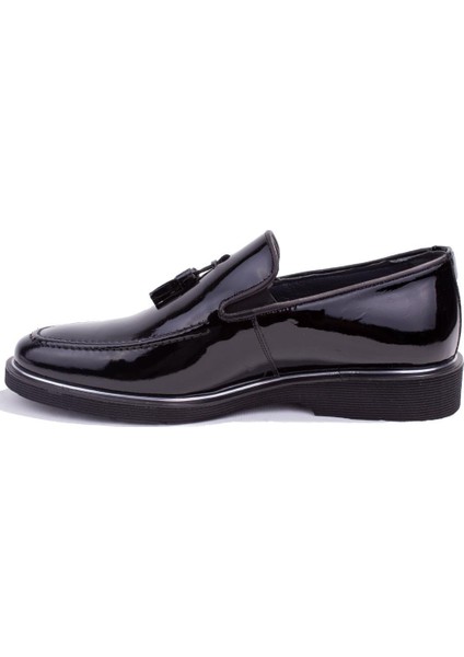 DMA08- 024 Siyah Rugan Ortopedik Günlük Erkek Deri Ayakkabı modelleri