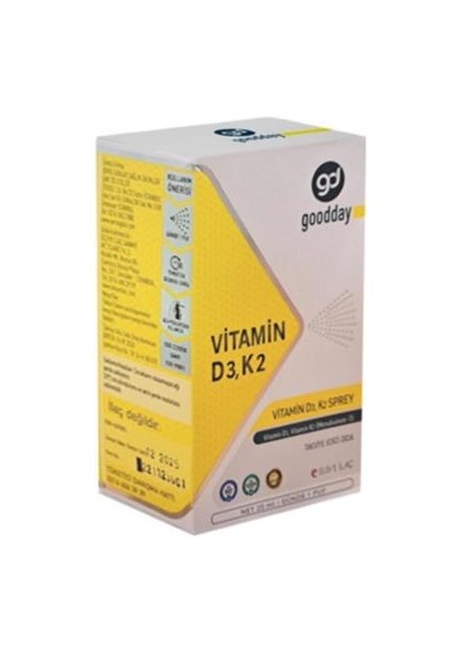 Vitamin D3K2 20 ml Takviye Edici Gıda